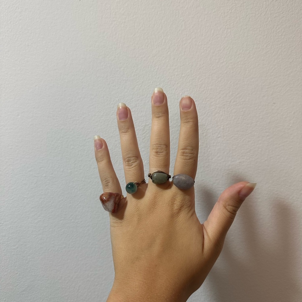 Elegant Multi-Stone Wire Wrapped Rings - Picture 7 of 8
